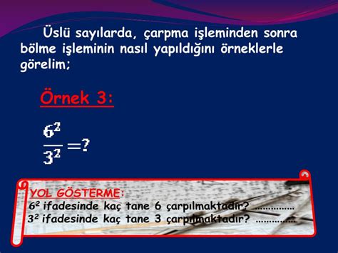 PPT ÜSLÜ SAYILAR DERS Matematik SINIF 8 ÖĞRENME ALANI Sayılar