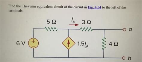 Solved Find The Thevenin Equivalent Circuit Of The Circuit Chegg