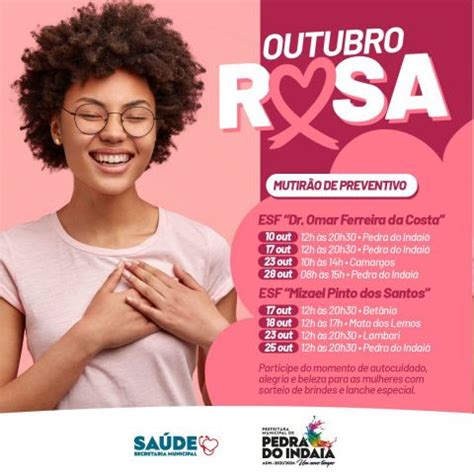 Outubro Rosa Pedra Do Indai Promove Sa De E Autocuidado Feminino