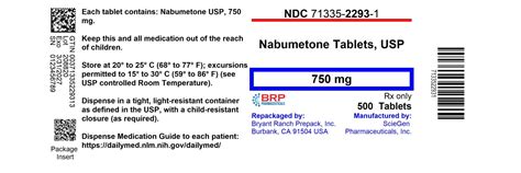 dailymed nabumetone tablet