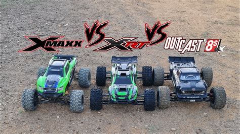 Traxxas Xmaxx Vs Traxxas Xrt Vs Arrma Outcast Exb S All Wicked