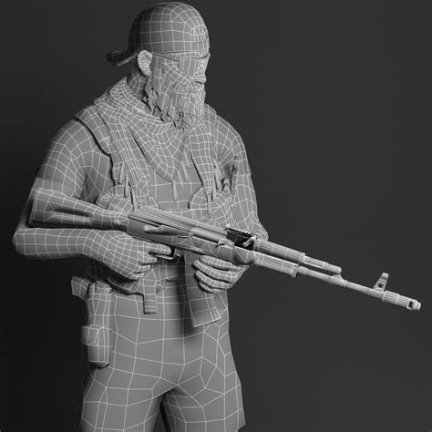 Soldier Mercenary Set 2 3d Model 149 Fbx Obj Max Free3d