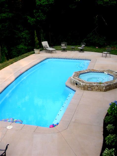 Custom Tile Work Viking Fiberglass Inground Swimming Pools