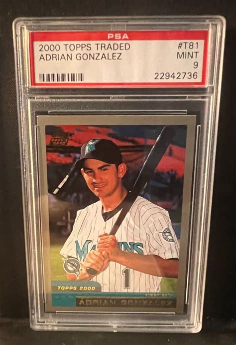 Topps Traded T Adrian Gonzalez Psa Mint Florida Marlins Ebay