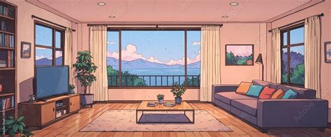 Cozy Lofi Living Room Virtual Background Animation For Streaming And