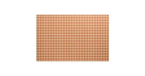 Orange plaid fabric | Zazzle