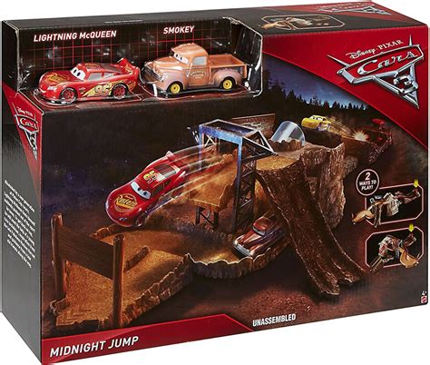 Disney Cars Cars 3 Midnight Jump Playset Lightning Mcqueen Smokey Mattel Toys Toywiz