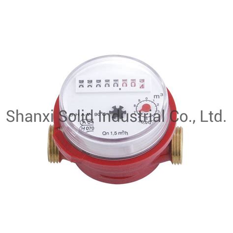 Class B Iso Single Jet Brass Body Dry Type Hot Water Meter China