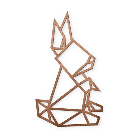 Holzkunst Mahagonil Origami Hase Wall Art De