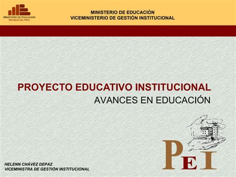 Proyecto Educativo Institucional Ppt