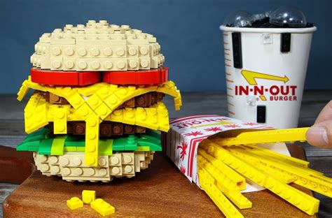 The Iconic Lego Hamburger In N Out Cheese Burger Stop Motion Cooking