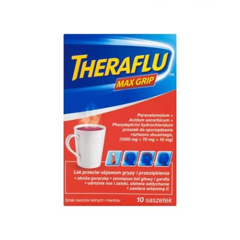 Theraflu Max Grip 1000 Mg 70 Mg 10 Mg 10 Saszetek