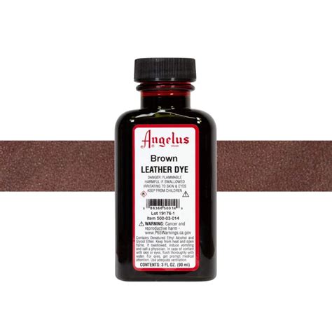 Angelus Leather Dye Brown 3 Ounce The Deckle Edge