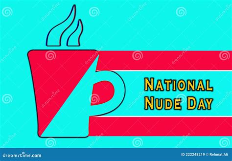 July Month Special Day National Nude Day Text Effect On Cyan