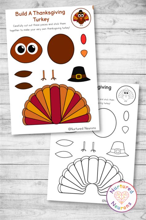 Printable Turkey Template Cut Outs