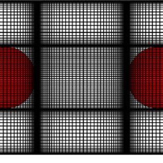 Mesh configuration of computational domain size 160 Â 80 Â 80