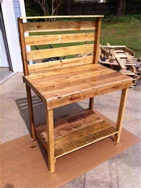 Diy Pallet Wood Potting Bench Pallet Furniture Diy