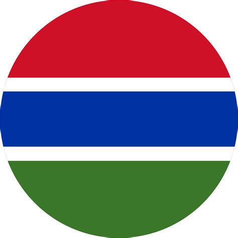 Gambia Flag Round Shape PNG 22111799 PNG