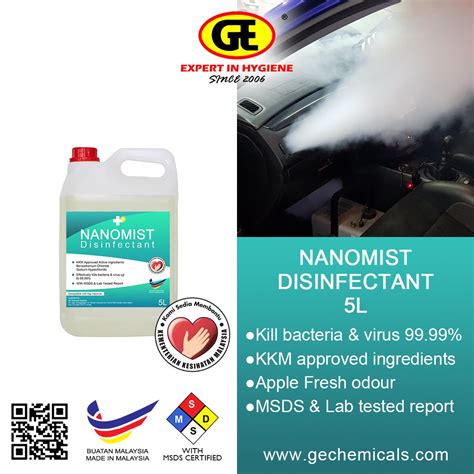 Nano Mist Fog Solution Sanitizer L Fogging Liquid Nanomist