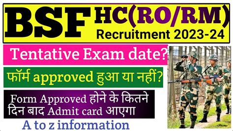 Bsf Hc Ro Rm Tentative Exam Date Bsf Hc Ro Rm Exam Date