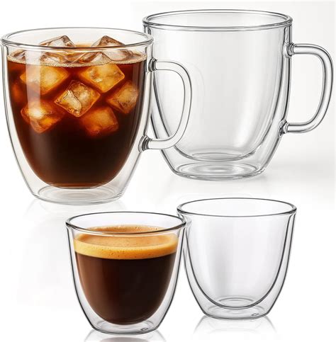 Amazon.com | Red Rocks Double Wall Insulated Espresso Cups – Set of 2 4