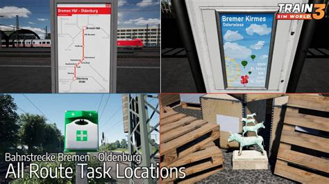 All Route Task Locations Bahnstrecke Bremen Oldenburg Train Sim