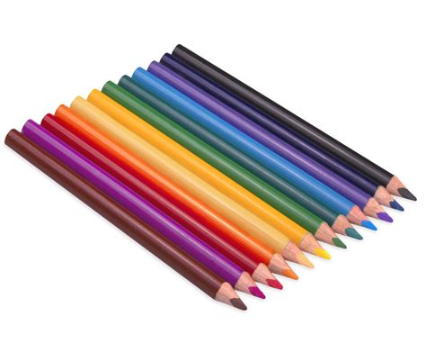 COLORED PENCILS Estuche 12 lápices de madera triangulares JUMBO colores