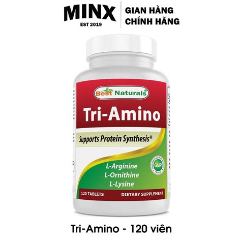 Vi N U Ng B Sung Tri Amino Best Naturals Vi N G M L Arginine L