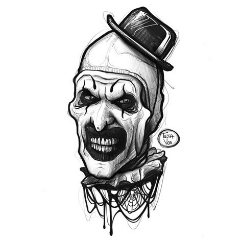 art the clown how to draw