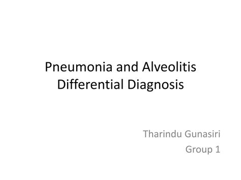 Pnumonia Alveolitis Dd Ppt