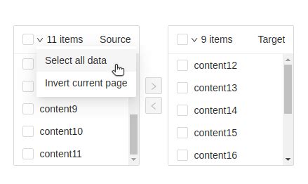 Css How To Remove Drop Down Menu In Transfer Ant Design Stack Overflow