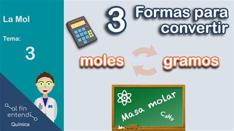 Cómo calcular los gramos a partir de los moles YouTube