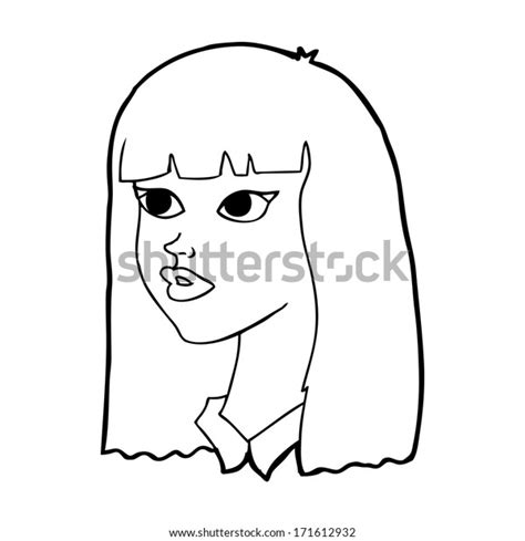 Cartoon Pretty Girl Long Hair Stock Illustration 171612932 Shutterstock