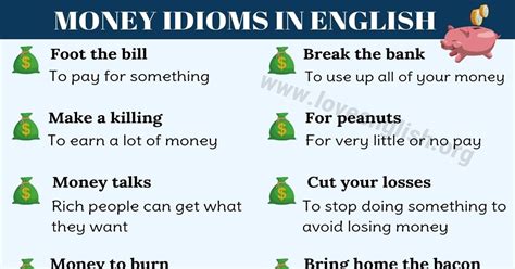 Learn Money Idioms In English With Infographic In This Post We