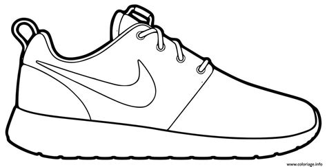 Coloriage Basket Nike Pour Faire La Course Dessin Basket à imprimer