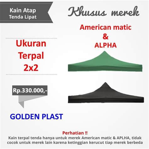 Jual Atap Tenda Lipat American Matic Ukuran 2X2 Hanya Atap Terpal