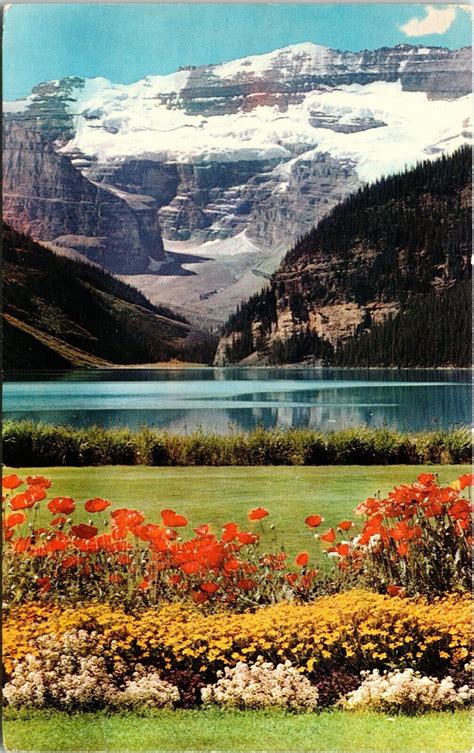 Lake Louise Canadian Rockies Banff National Park Postcard VTG UNP