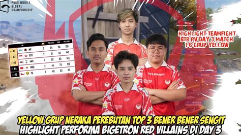 Highlight Performa Btr Rv Day 3 Perebutan Top 3 Di Grup Yellow Bener