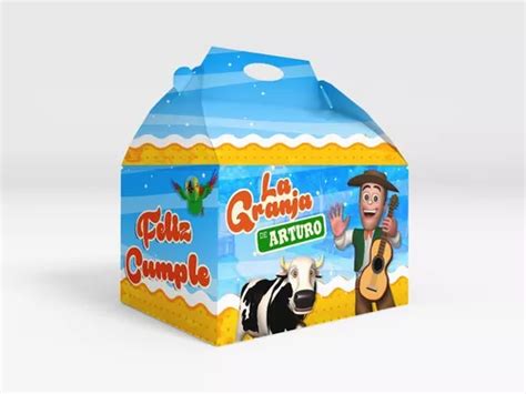 80 Caja Dulcera Bolo Fiesta Infantil Granja De Zenon Envío Gratis