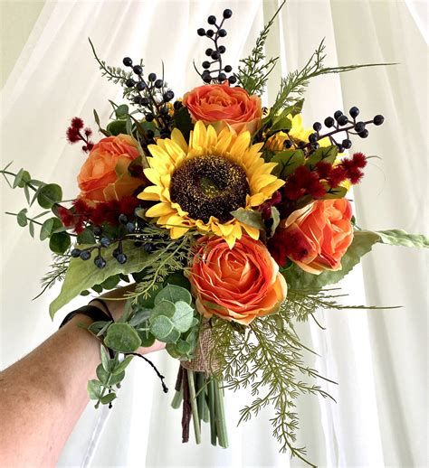 Fall Wedding Bouquet, Rustic Autumn Bridal Bouquet, Boho Wedding ...