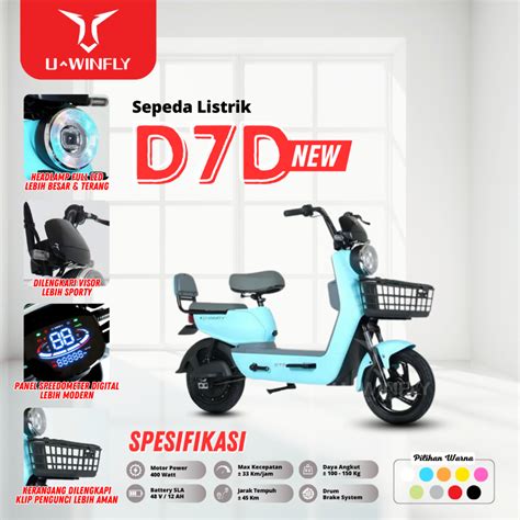 Sepeda Listrik Terbaru Uwinfly D7D Harga 3 Jutaan Garansi 10 Tahun