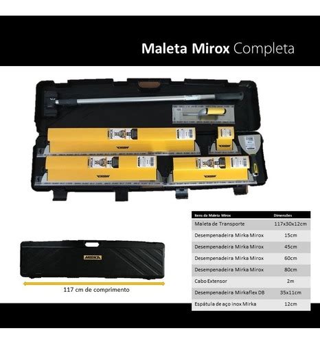 Mirka Kit Mirox Desempenadeiras Maleta Nippon Tintas