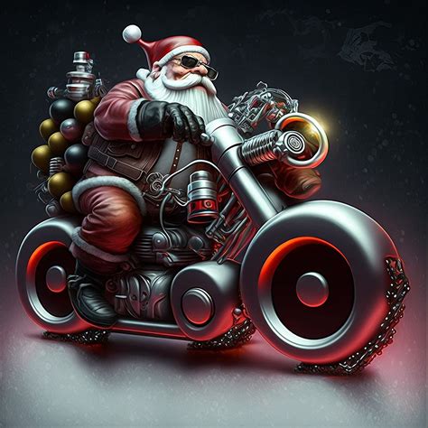 Download Modern Santa Claus, Santa Claus, Biker. Royalty-Free Stock Illustration Image - Pixabay