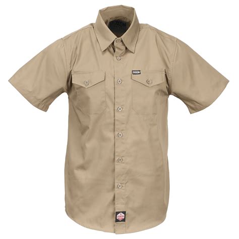 Dixxon Workforce Short Sleeve Work Shirt Khaki Dixxon Uk