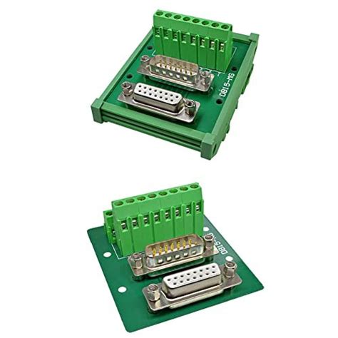 Jienk DB15 Male Female D SUB Din Rail Mount Interface Module RS232 D