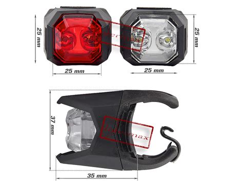 LAMPA UNIWERSALNA ROWEROWA PRZÓD TYŁ LEDOWA 2 x LED Motocykl Skuter Quad