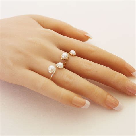 Handmade Adjustable Pearl Rings - Jewelshart Inc