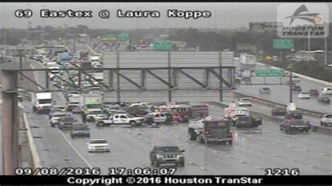 3 Car Accident Shuts Down All Lanes On Eastex Freeway Southbound At