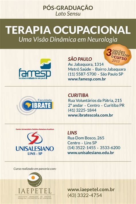 Pós-Graduação em Terapia Ocupacional