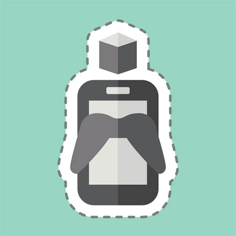 Sticker line cut Metaverse Phone. related to Metaverse symbol. design